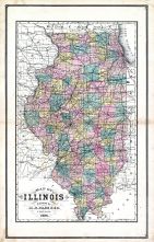 Illinois, United States 1885 Atlas of Central and Midwestern States